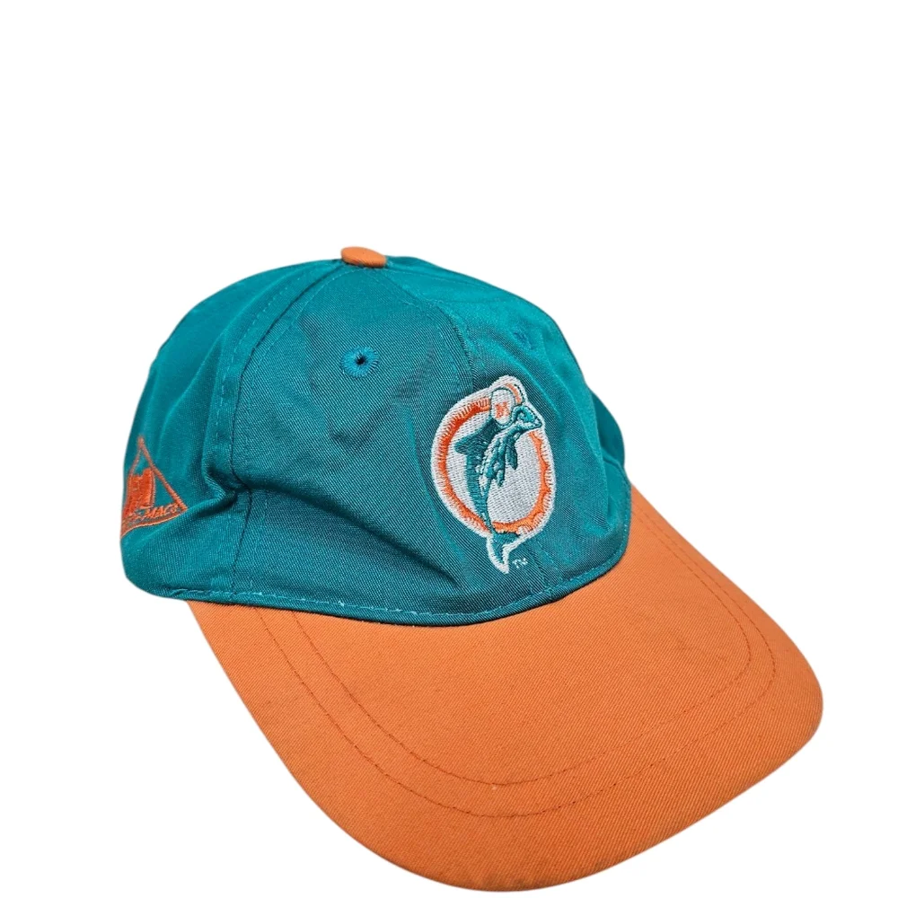 Vintage 90 Mighty Mac Retro Miami Dolphins NFL Football Snapback Hat Cap Toddler
